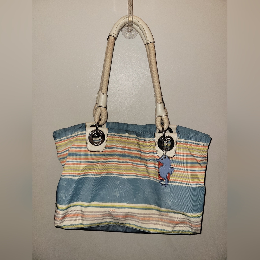 Coach nautical beach themed bag